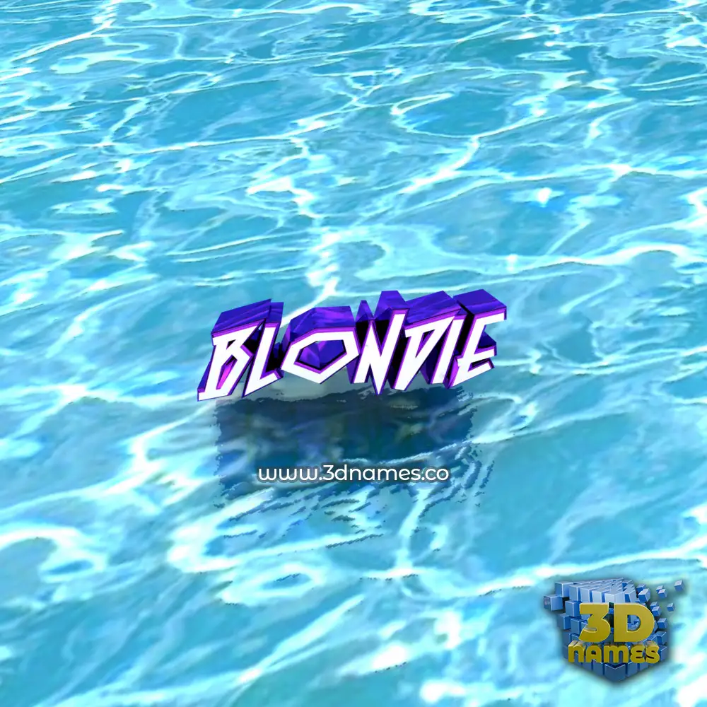 blondie in Water style - 3D name wallpaper