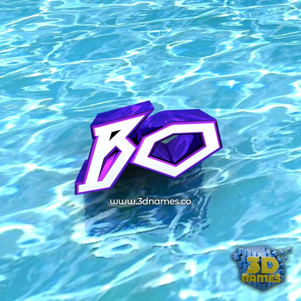 bo in Water style - 3D name wallpaper