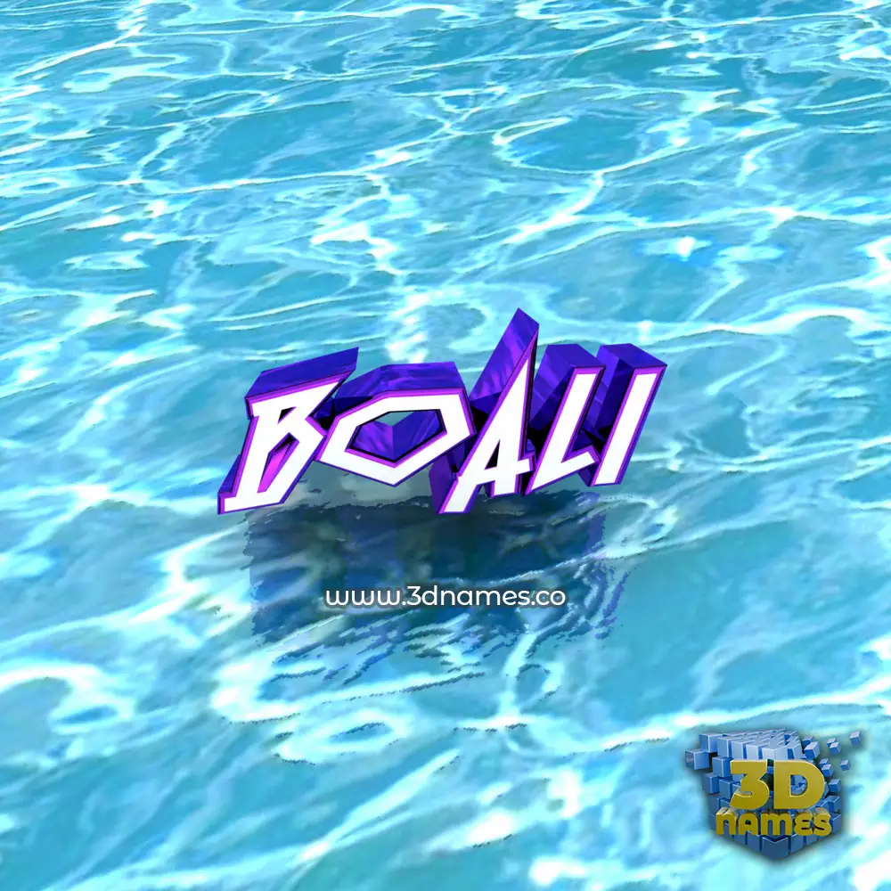 boali in Water style - 3D name wallpaper