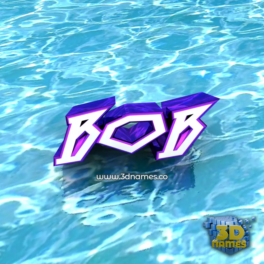 bob in Water style - 3D name wallpaper
