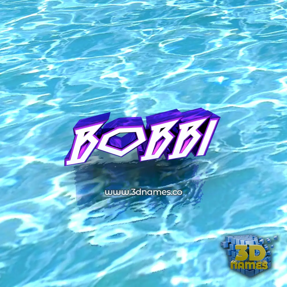 bobbi in Water style - 3D name wallpaper