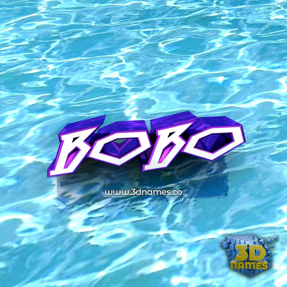 bobo in Water style - 3D name wallpaper