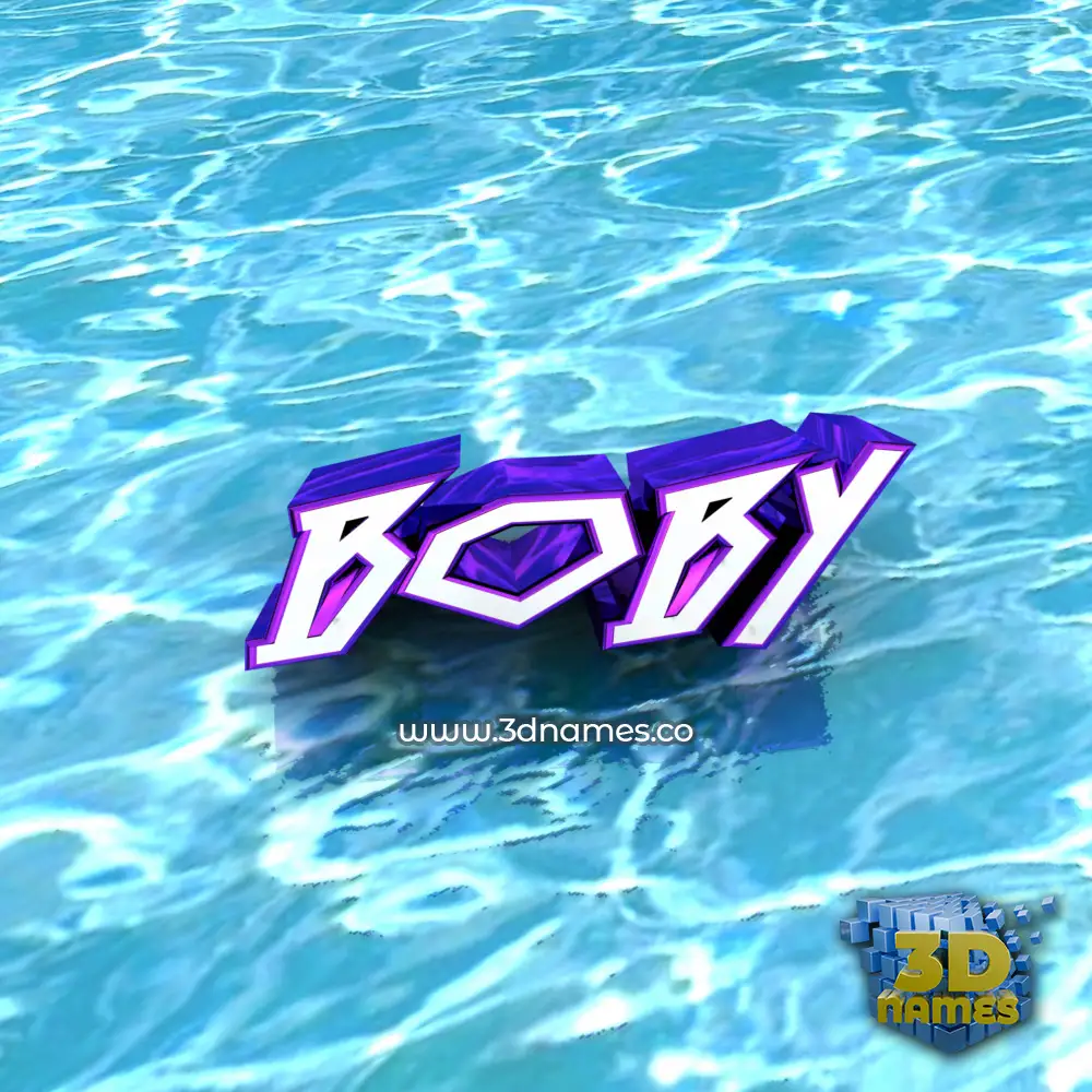 boby in Water style - 3D name wallpaper