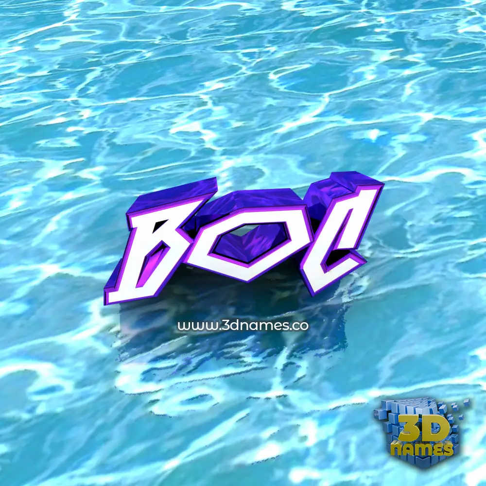 boc in Water style - 3D name wallpaper