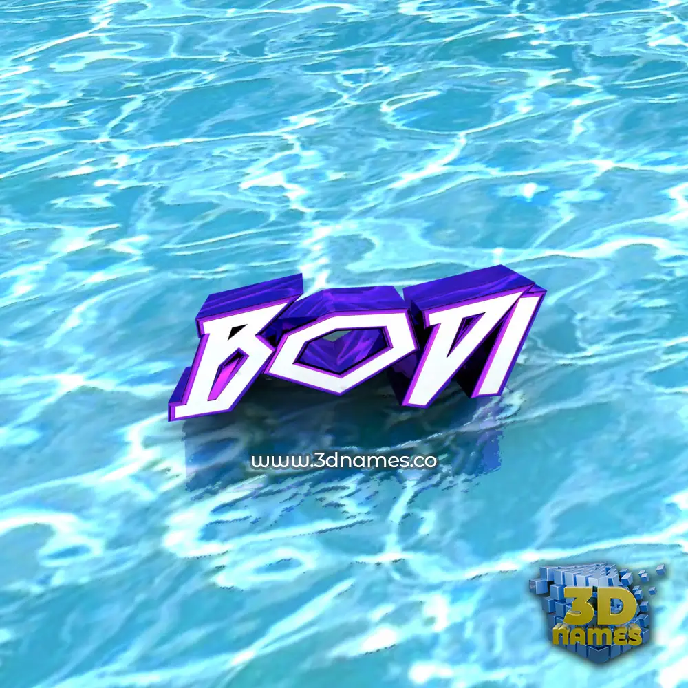 bodi in Water style - 3D name wallpaper