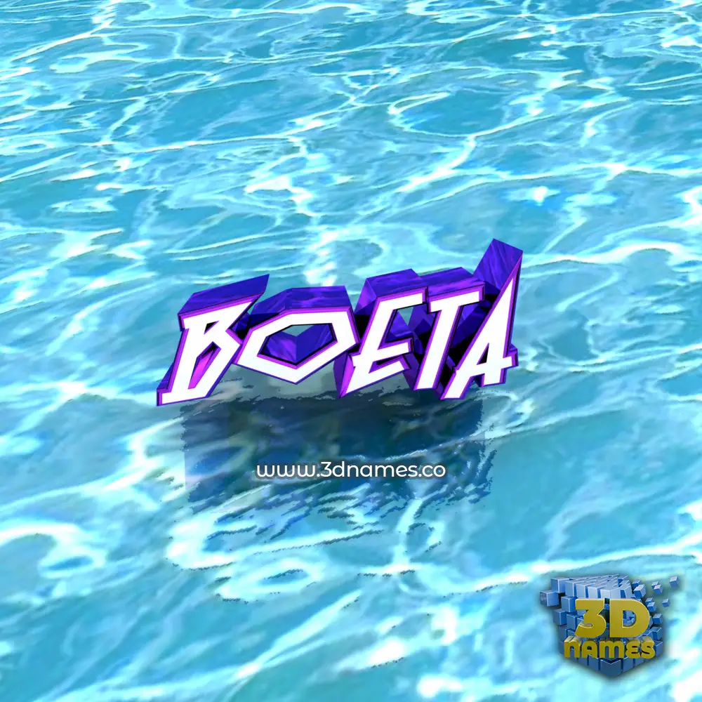 boeta in Water style - 3D name wallpaper