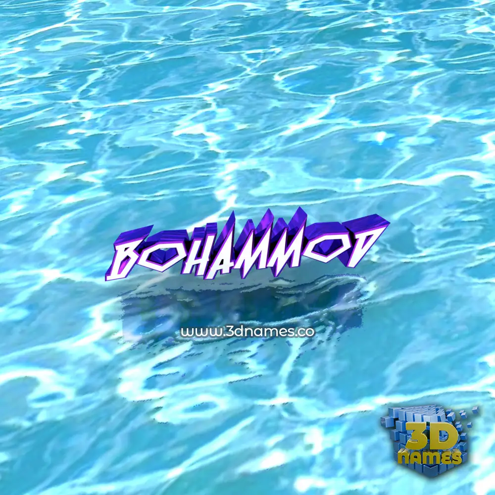 bohammod in Water style - 3D name wallpaper