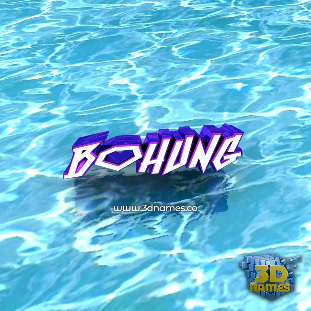 bohung in Water style - 3D name wallpaper