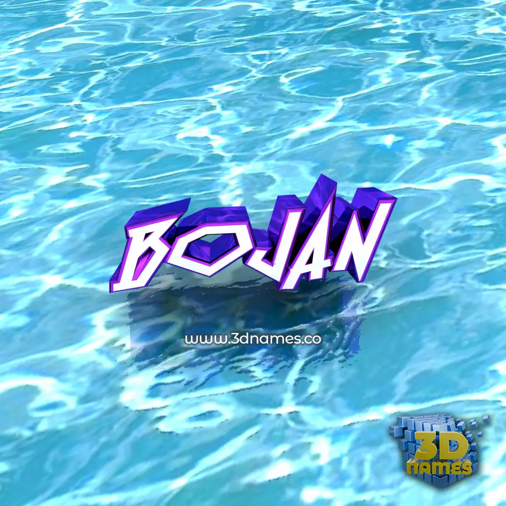 bojan in Water style - 3D name wallpaper
