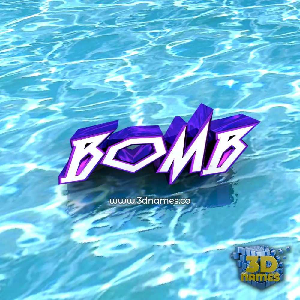 bomb in Water style - 3D name wallpaper