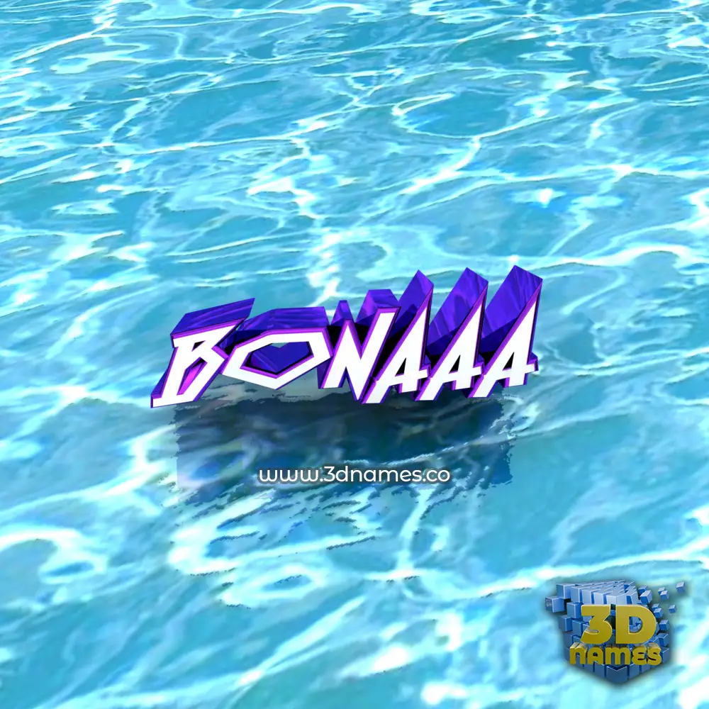 bonaaa in Water style - 3D name wallpaper