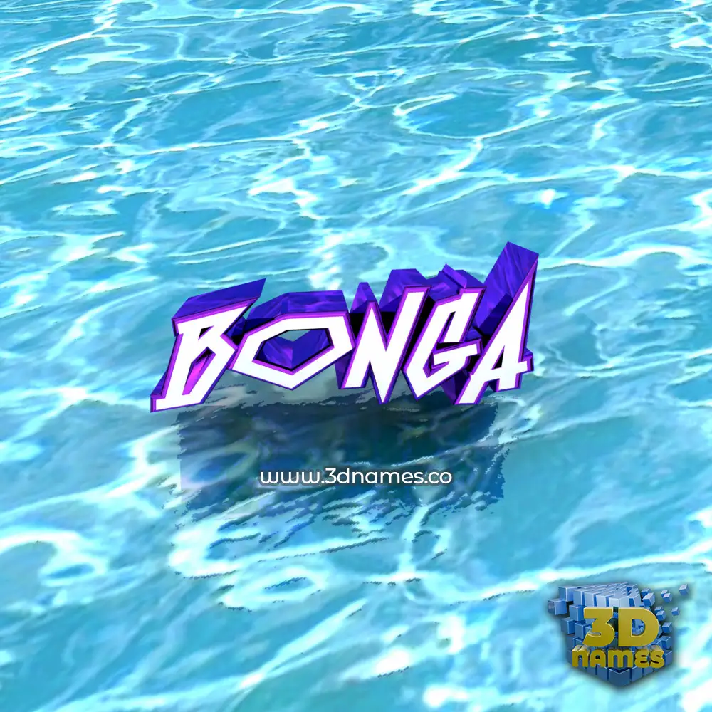 bonga in Water style - 3D name wallpaper