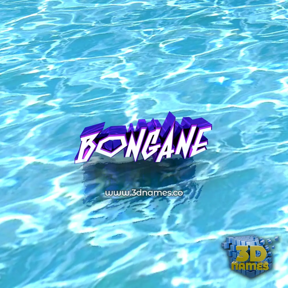 bongane in Water style - 3D name wallpaper