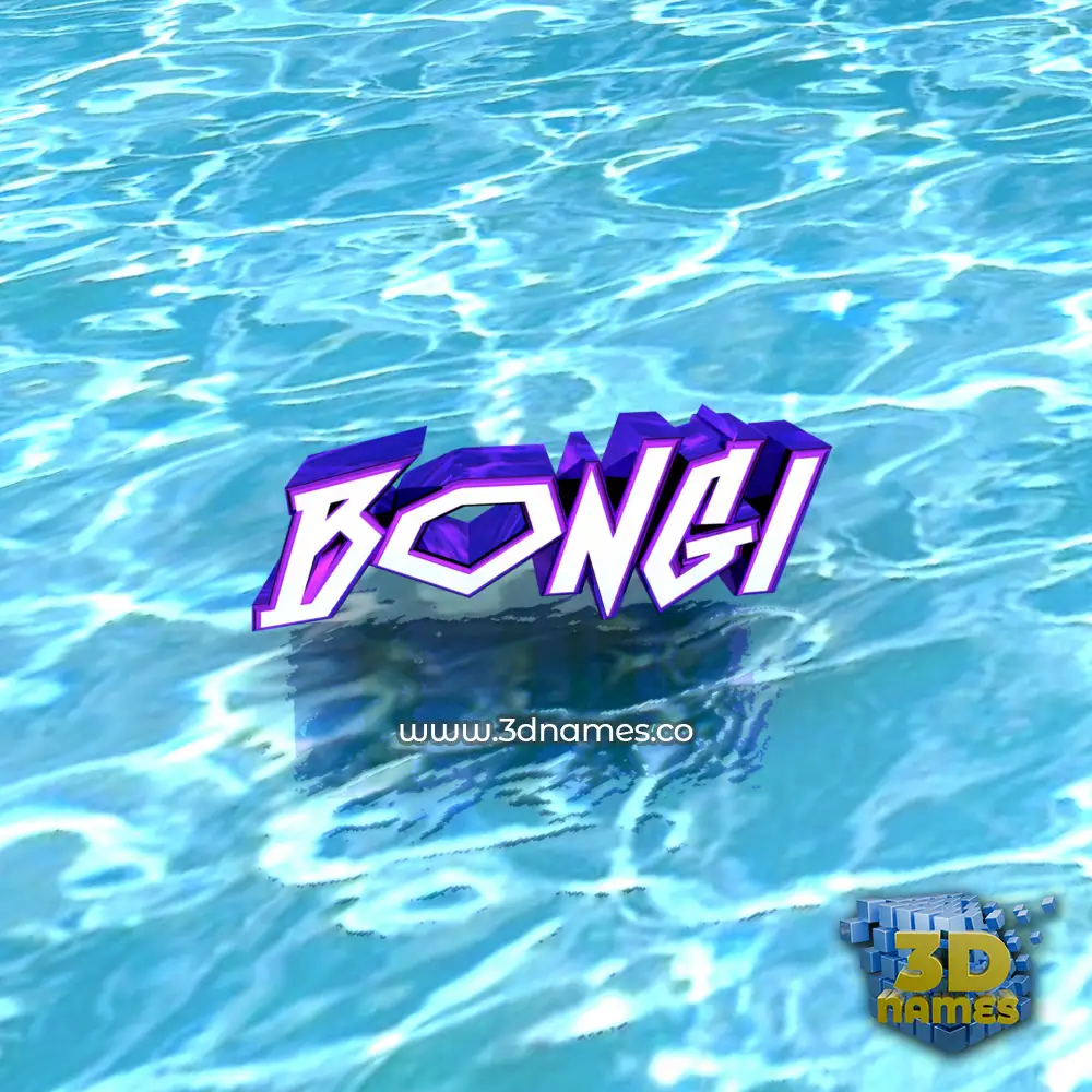 bongi in Water style - 3D name wallpaper