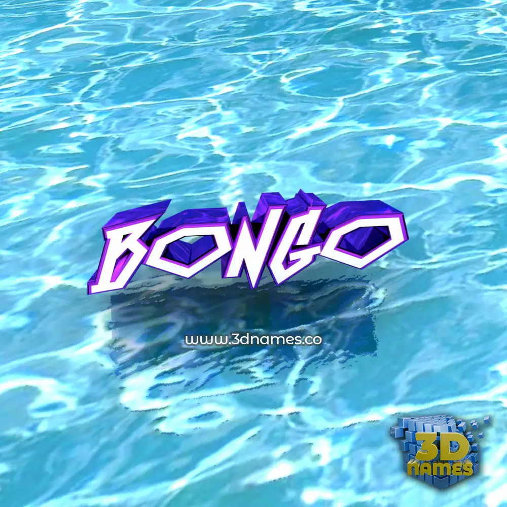 bongo in Water style - 3D name wallpaper