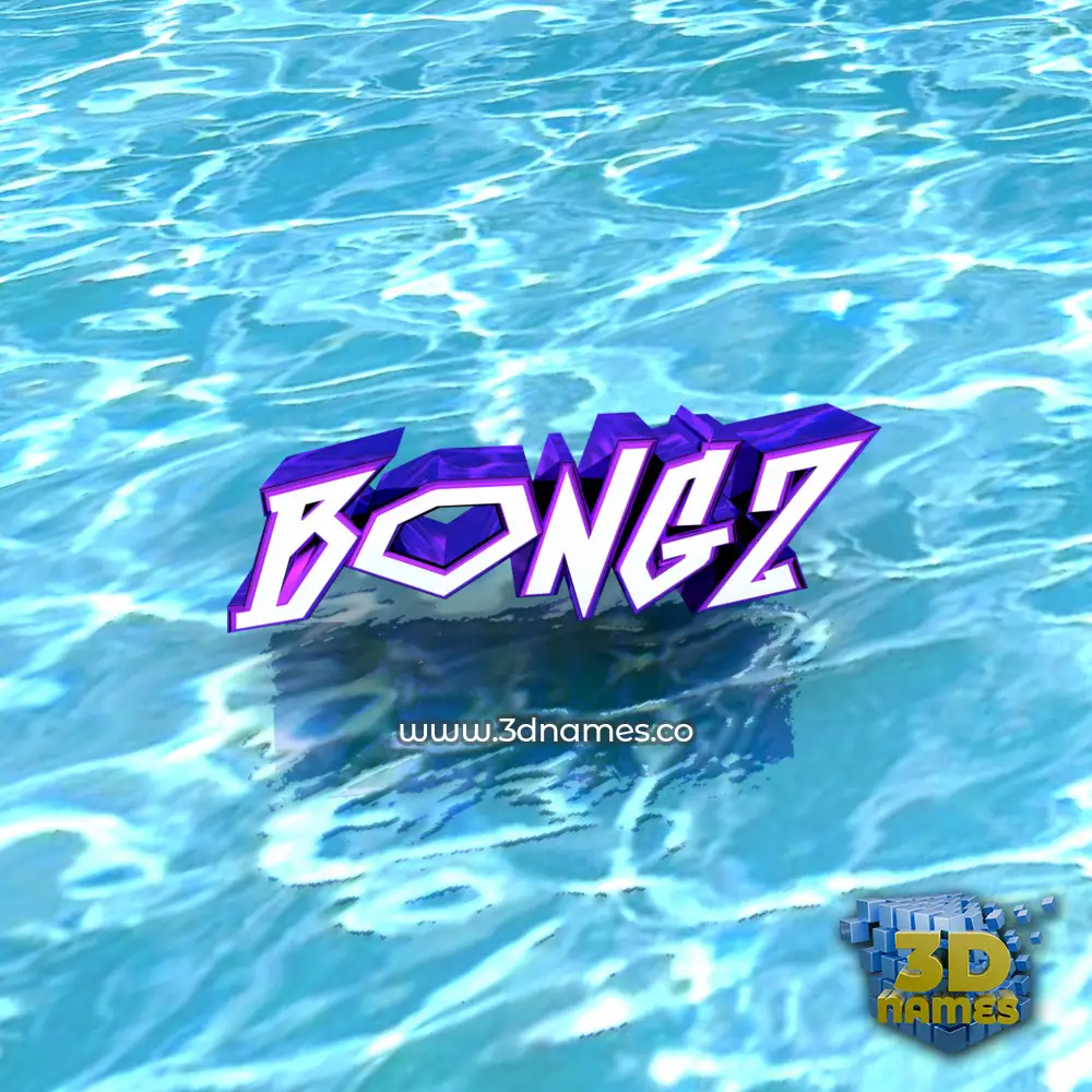 bongz in Water style - 3D name wallpaper