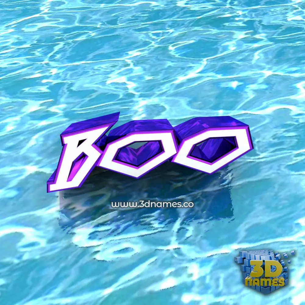 boo in Water style - 3D name wallpaper