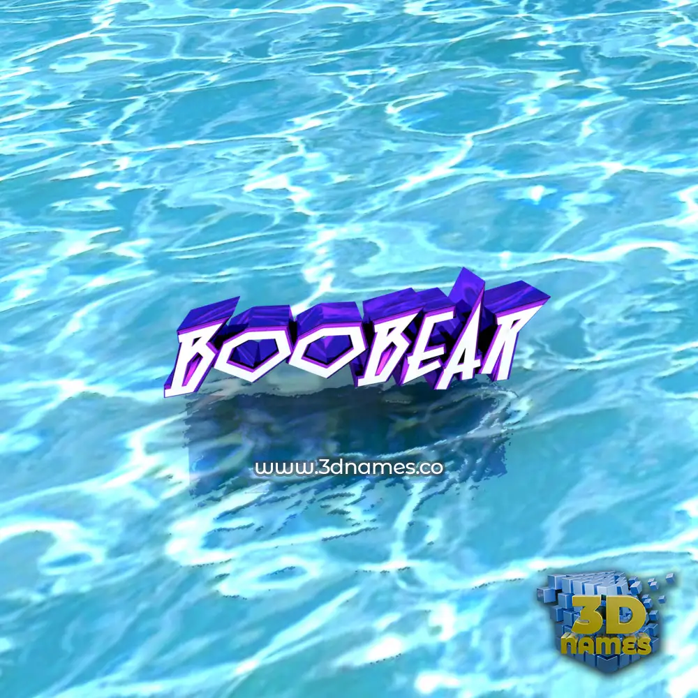 boobear in Water style - 3D name wallpaper