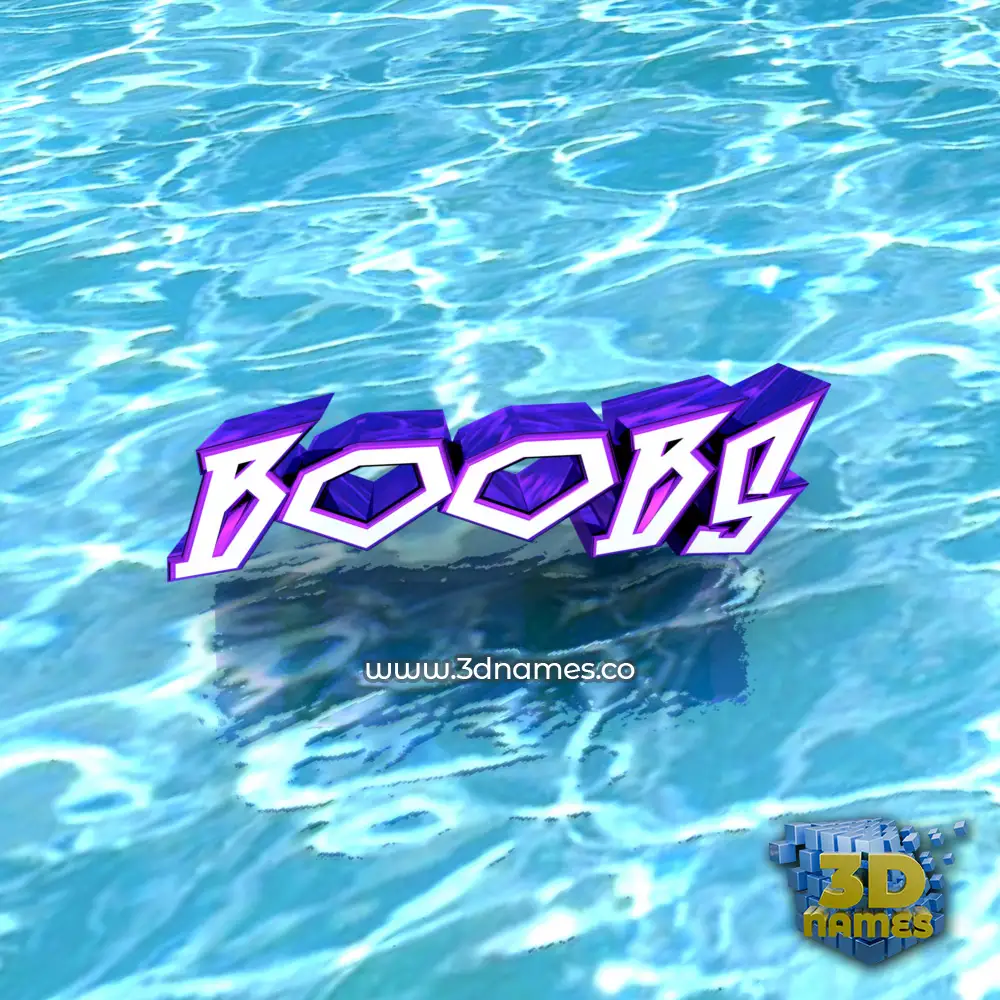 boobs in Water style - 3D name wallpaper