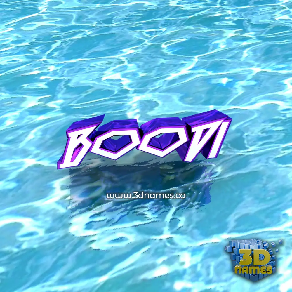 boodi in Water style - 3D name wallpaper