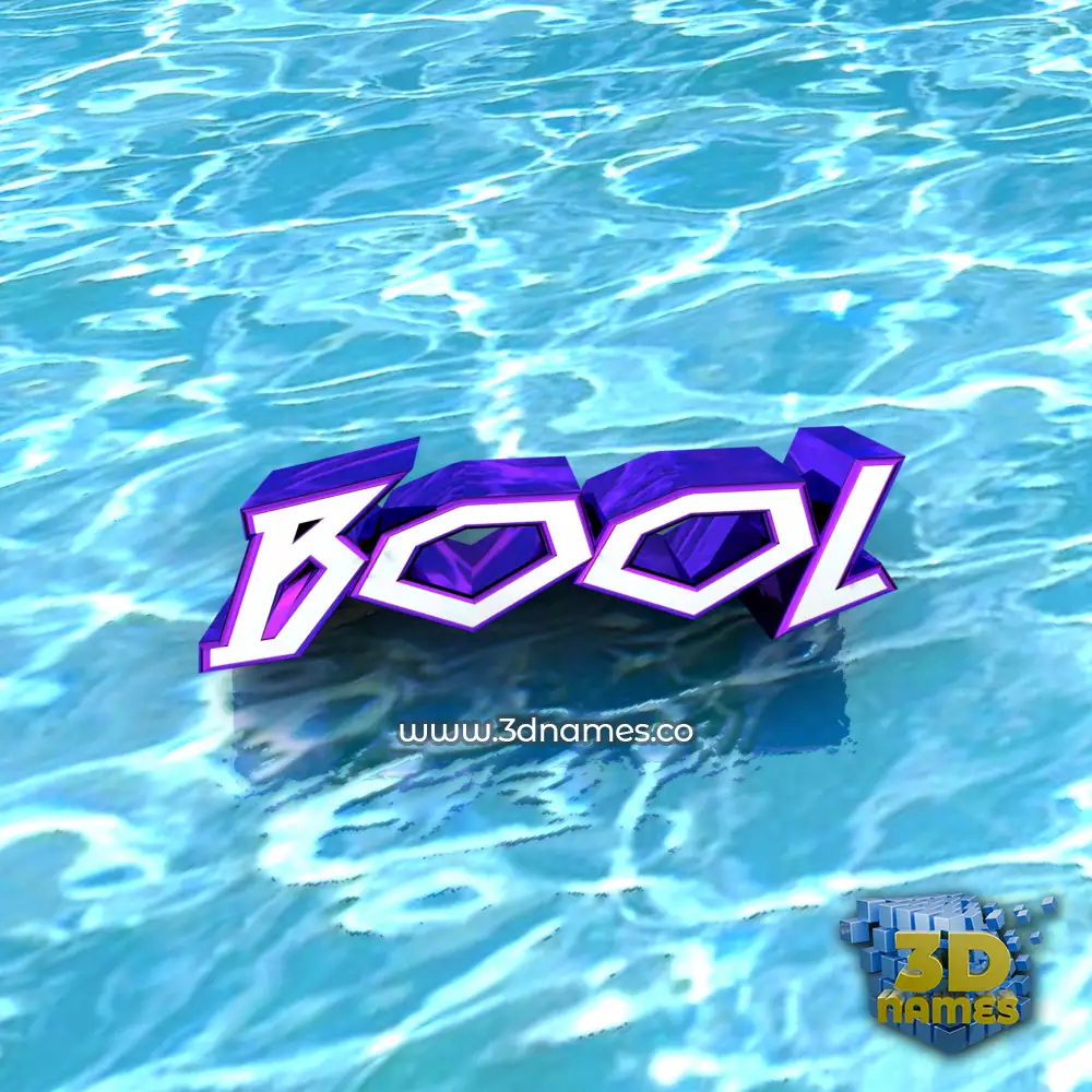 bool in Water style - 3D name wallpaper