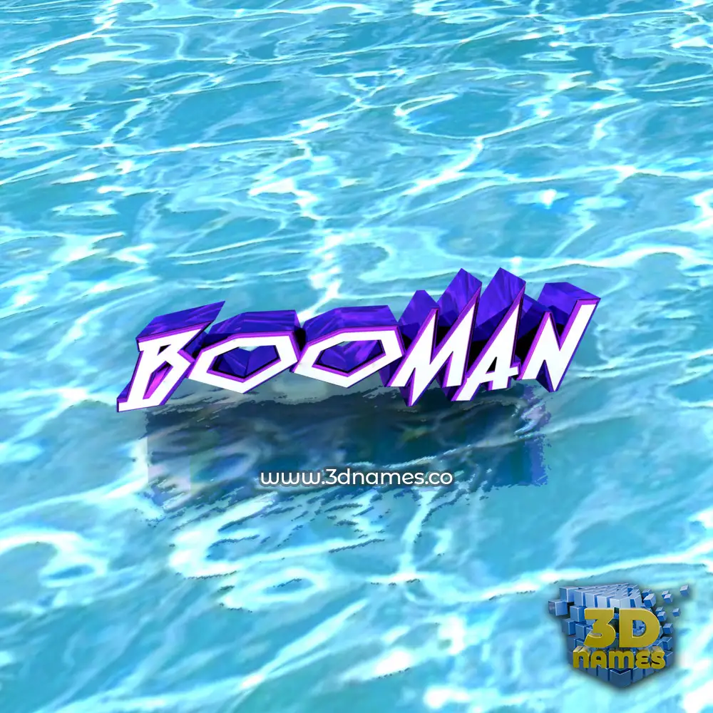 booman in Water style - 3D name wallpaper