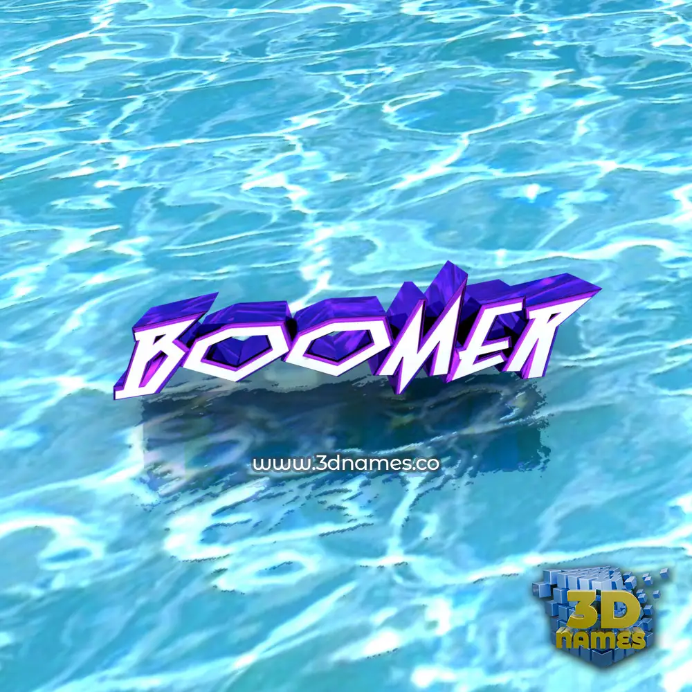 boomer in Water style - 3D name wallpaper
