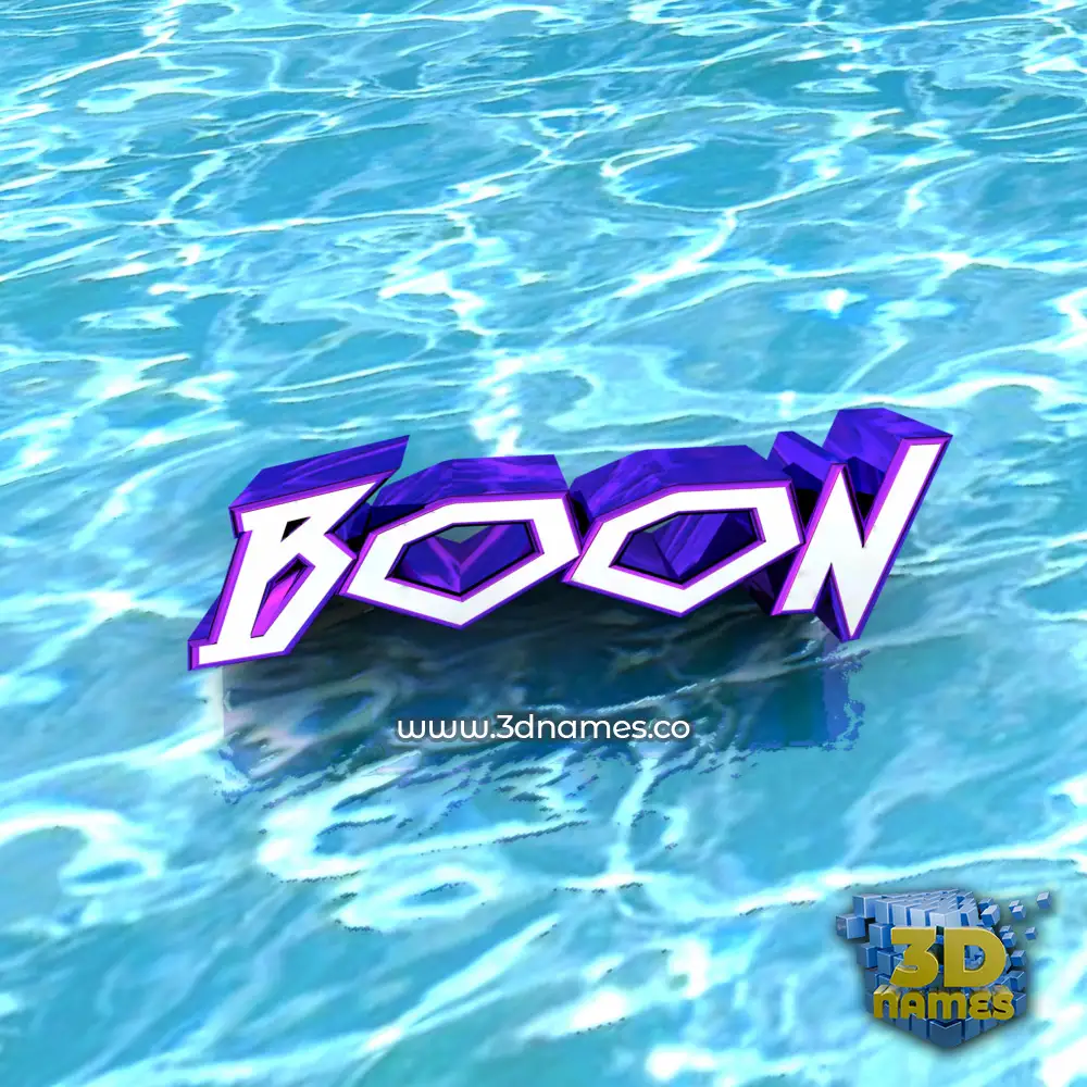 boon in Water style - 3D name wallpaper