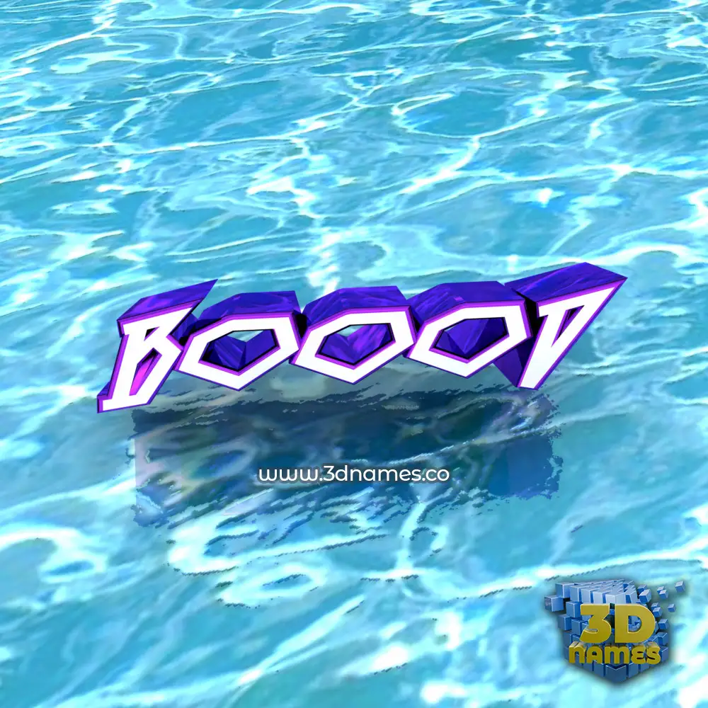 boood in Water style - 3D name wallpaper
