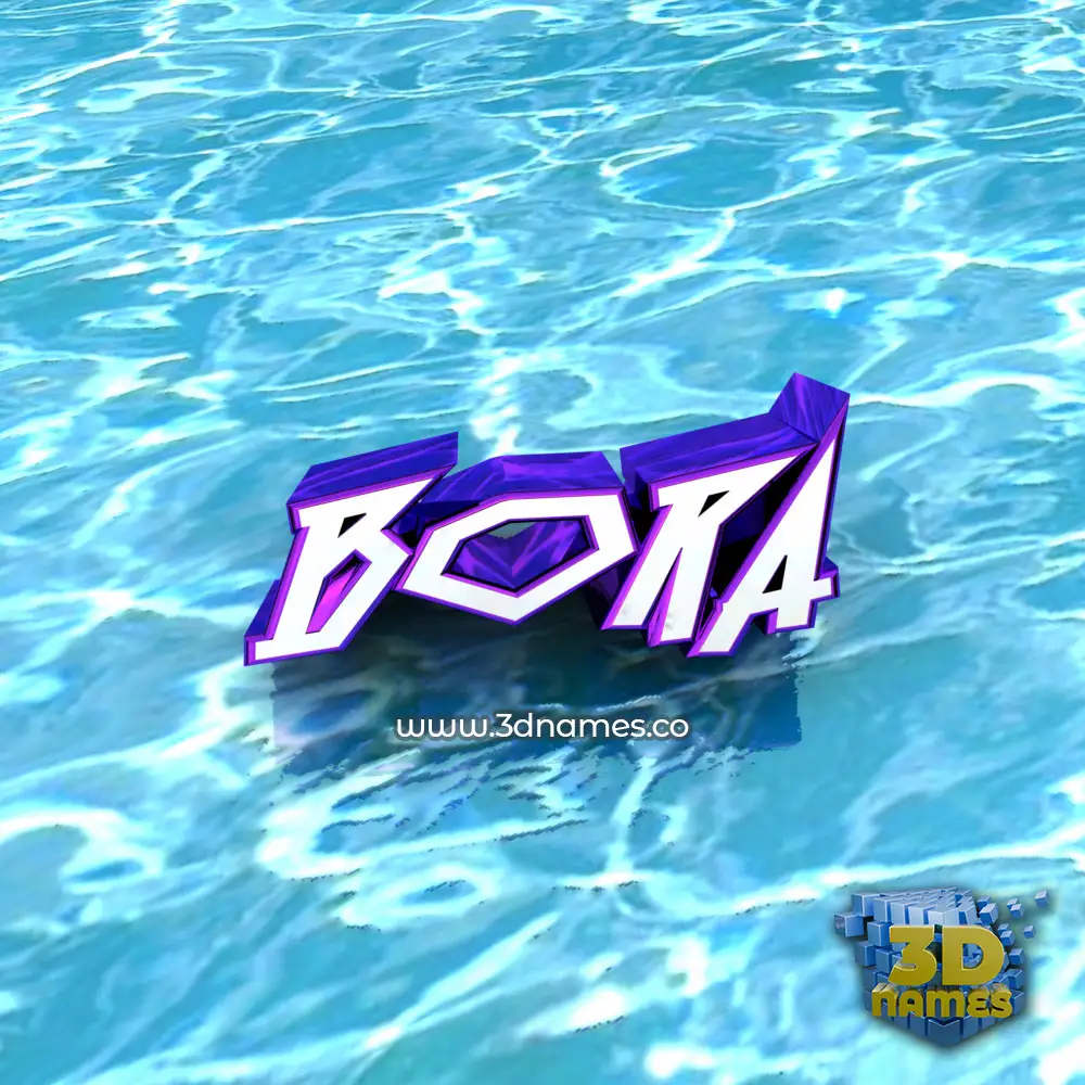bora in Water style - 3D name wallpaper