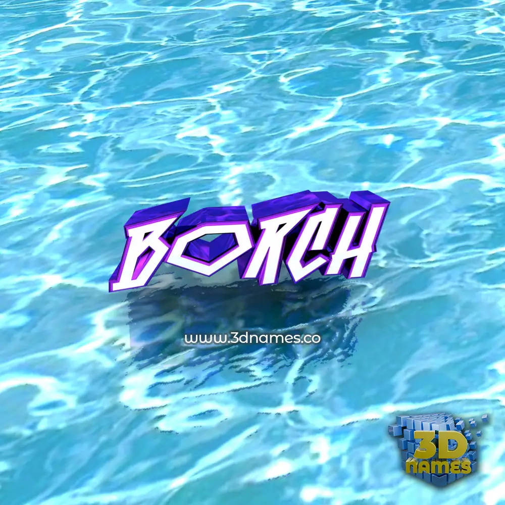 borch in Water style - 3D name wallpaper
