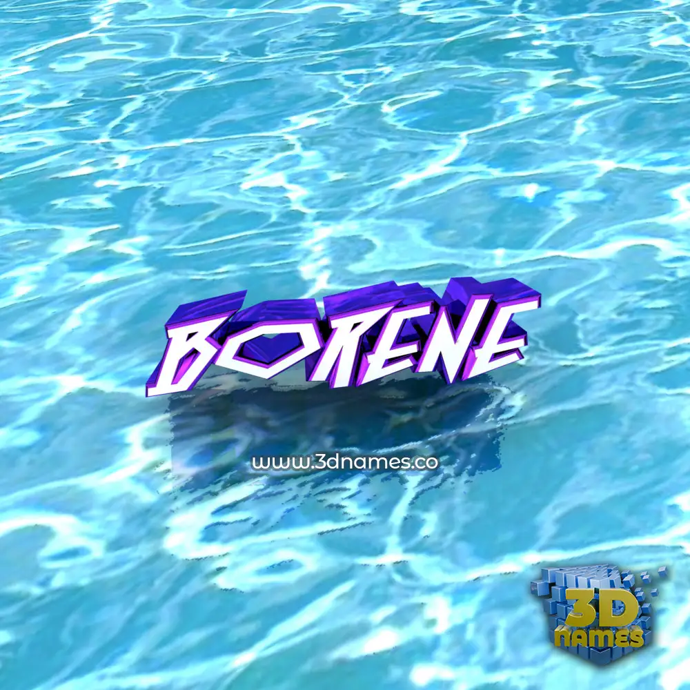 borene in Water style - 3D name wallpaper