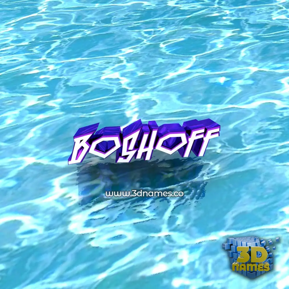 boshoff in Water style - 3D name wallpaper