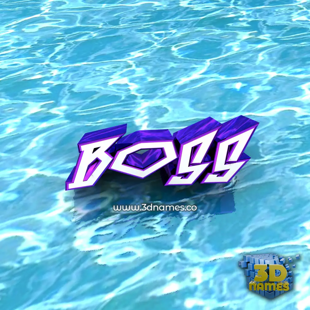 boss in Water style - 3D name wallpaper