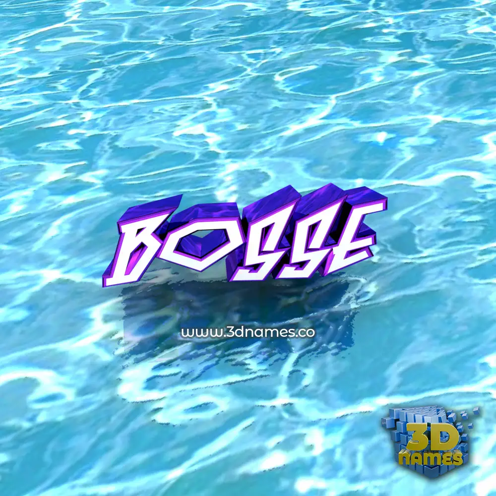 bosse in Water style - 3D name wallpaper
