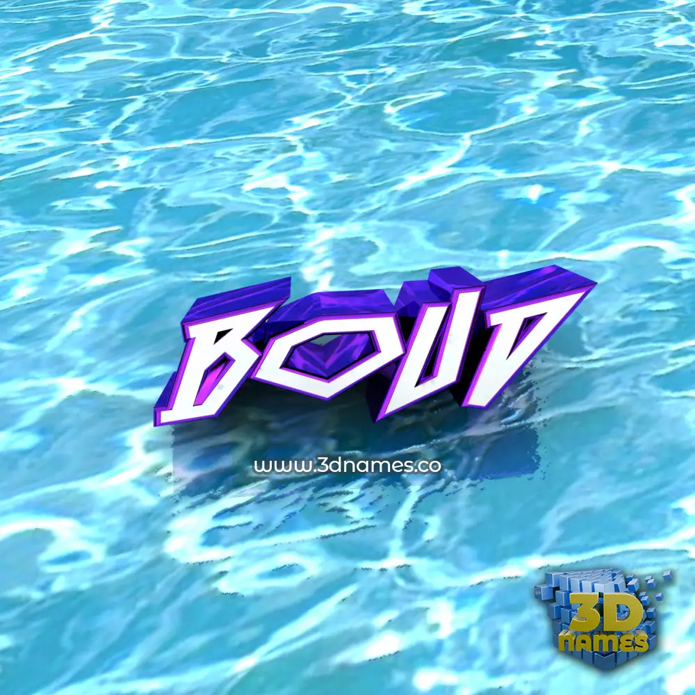 boud in Water style - 3D name wallpaper