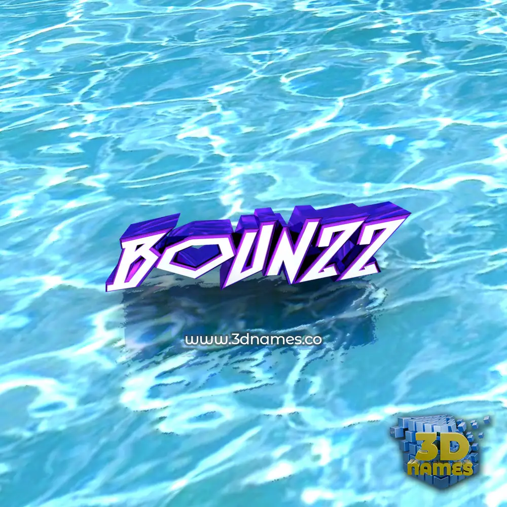 bounzz in Water style - 3D name wallpaper