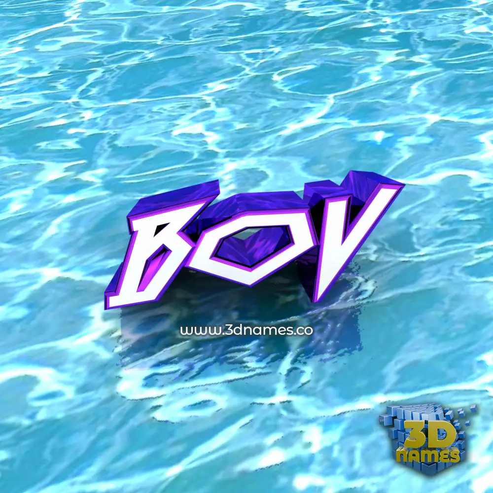 bov in Water style - 3D name wallpaper