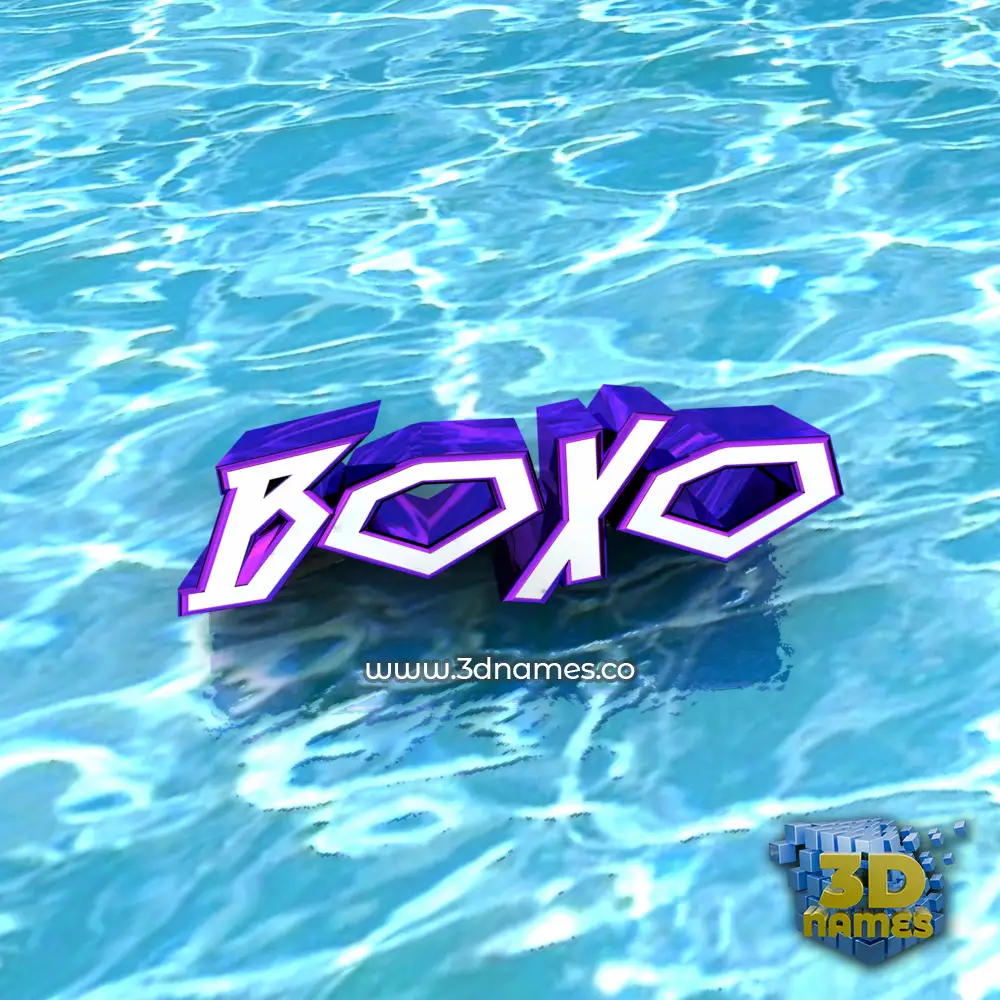 boxo in Water style - 3D name wallpaper