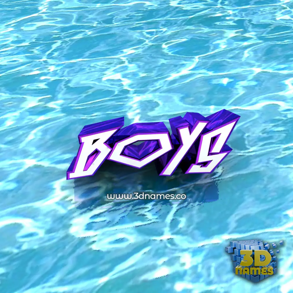boys in Water style - 3D name wallpaper