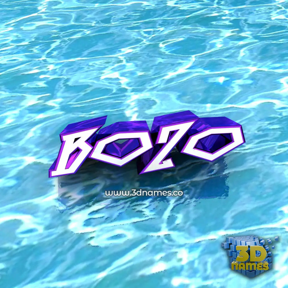 bozo in Water style - 3D name wallpaper