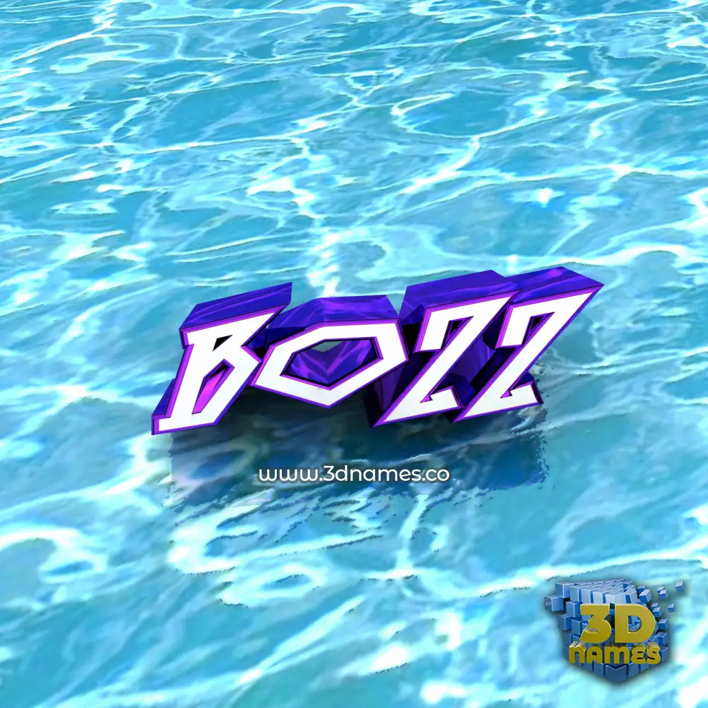 bozz in Water style - 3D name wallpaper