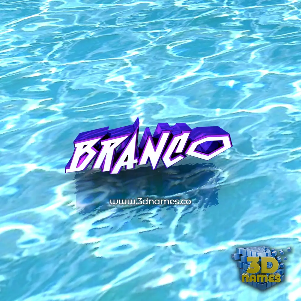 branco in Water style - 3D name wallpaper