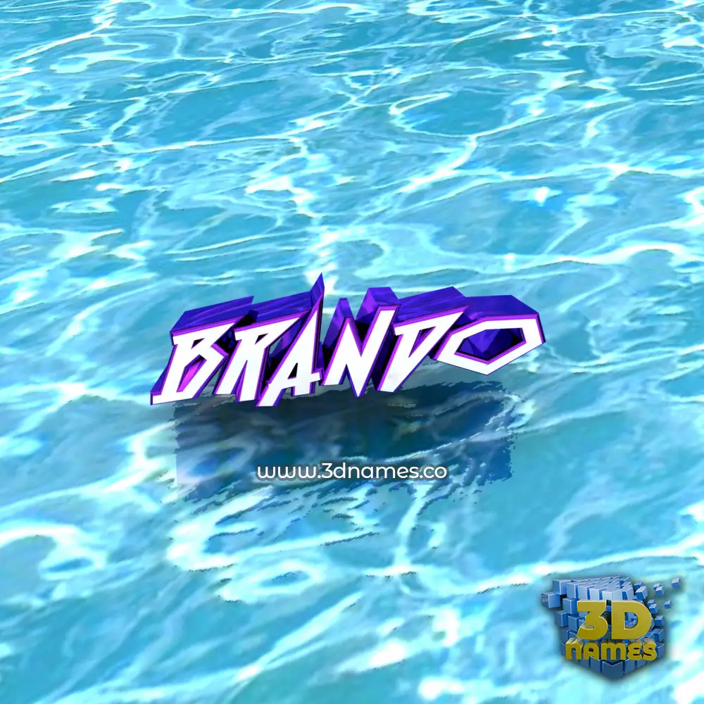 brando in Water style - 3D name wallpaper