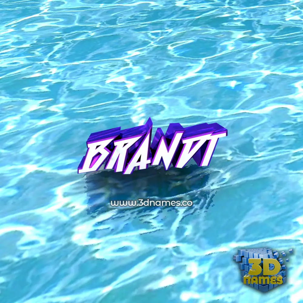 brandt in Water style - 3D name wallpaper