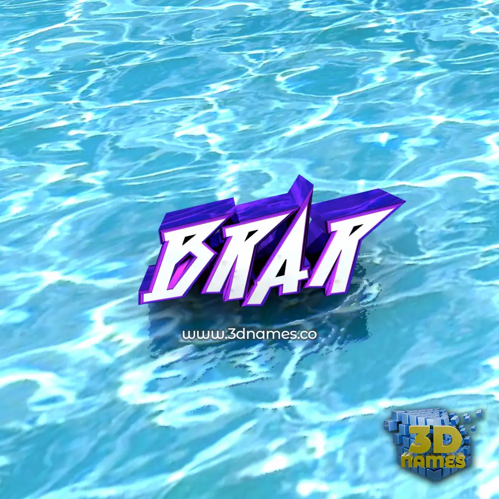 brar in Water style - 3D name wallpaper