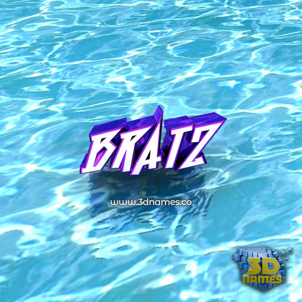 bratz in Water style - 3D name wallpaper