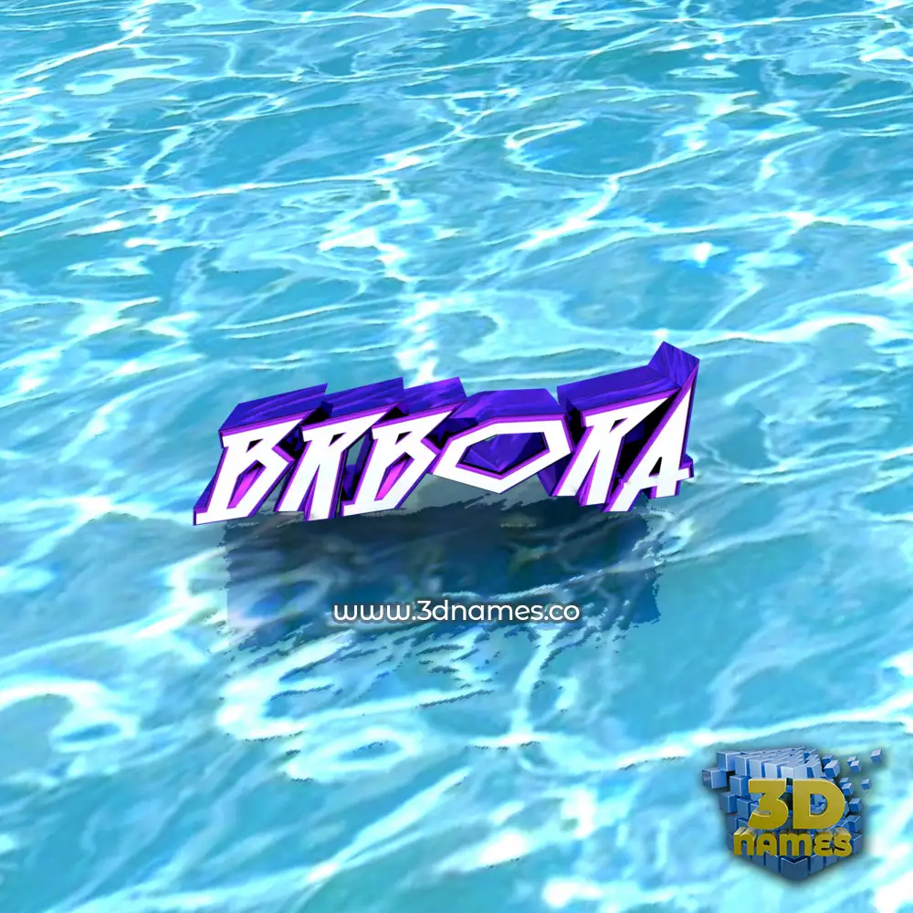 brbora in Water style - 3D name wallpaper