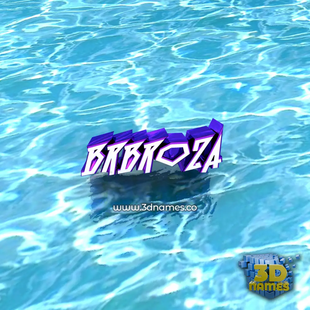 brbroza in Water style - 3D name wallpaper