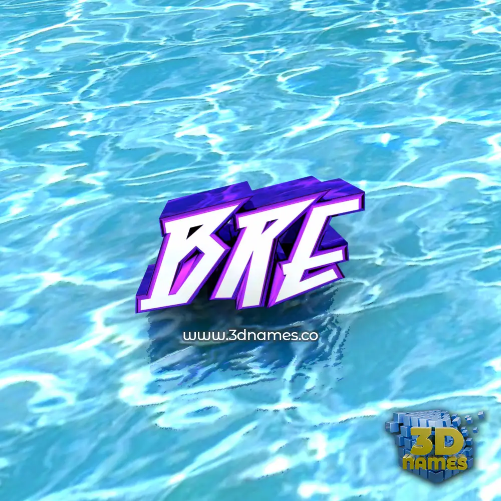 bre in Water style - 3D name wallpaper